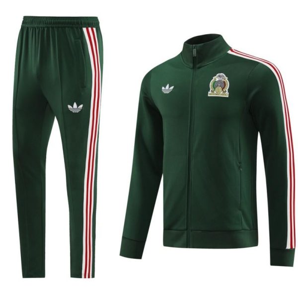 2024 Mexico Green Full Zipper Jacket +Long Pants