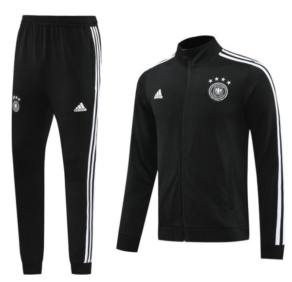 2024 Germany Black Full Zipper Jacket +Long Pants