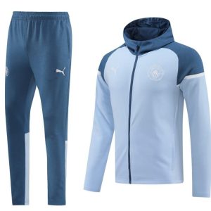 24/25 Manchester City Light Blue Hoodie Full Zipper Jacket +Long Pants