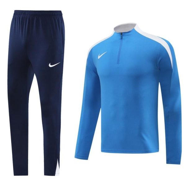 24/25 Nike Blue Half Zipper Jacket+Long Pants