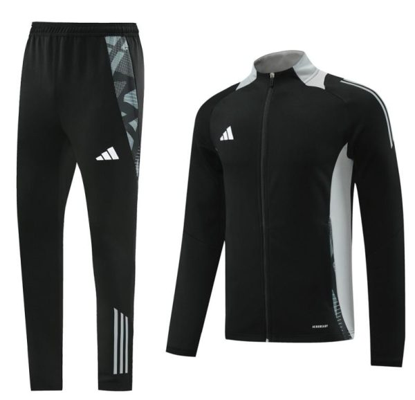 24/25 Adidas Black Full Zipper Jacket +Long Pants