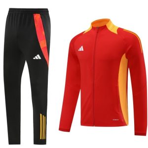 24/25 Adidas Red/Orange Full Zipper Jacket +Long Pants