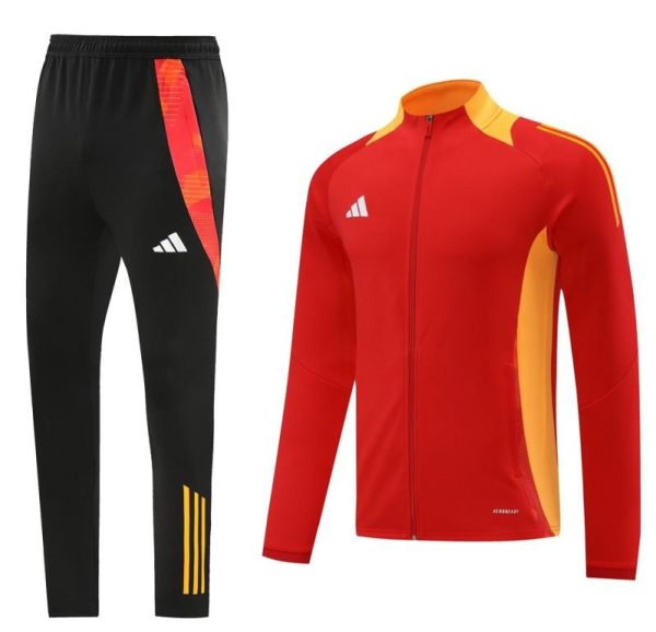 24/25 Adidas Red/Orange Full Zipper Jacket +Long Pants