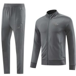 24/25 Adidas Original Grey Full Zipper Jacket +Long Pants