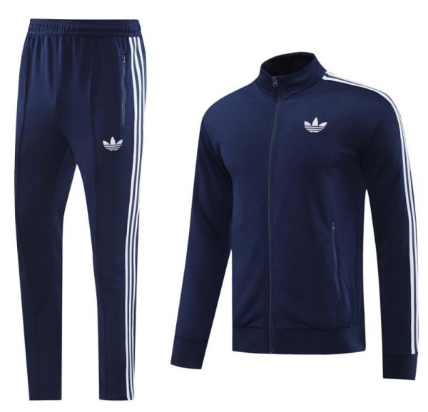 24/25 Adidas Original Navy Full Zipper Jacket +Long Pants