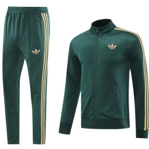 24/25 Adidas Original Green Full Zipper Jacket +Long Pants