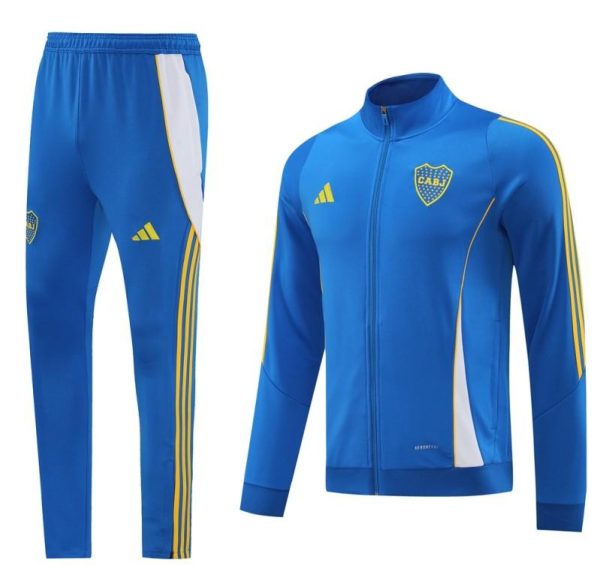 24/25 Boca Juniors Blue Hoodie Full Zipper Jacket +Long Pants