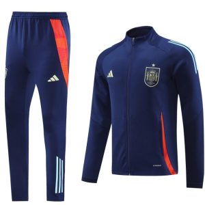 2024 Spain Navy Full Zipper Jacket +Long Pants