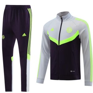 24/25 Bayern Munich Grey/Black Full Zipper Jacket +Long Pants