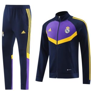 24/25 Real Madrid Black/Purple Full Zipper Jacket +Long Pants