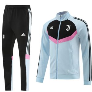 24/25 Juventus Light Blue/Black Full Zipper Jacket +Long Pants