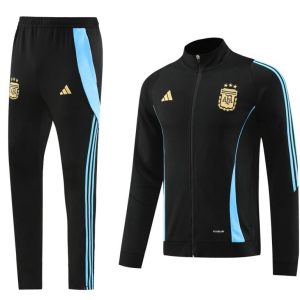 2024 Argentina Black Full Zipper Jacket +Long Pants