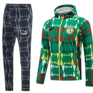 2024 Senegal Green Hoodie Full Zipper Jacket +Long Pants