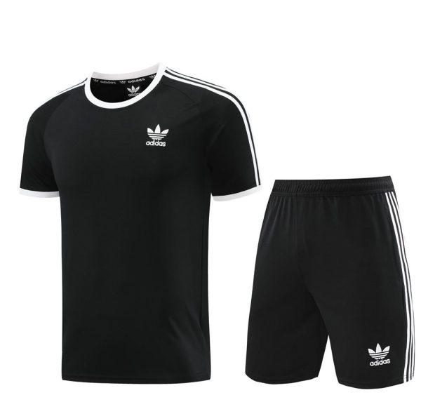 24/25 Adidas Original Black Short Sleeve Jersey+Shorts