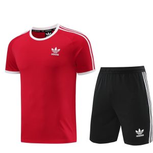 24/25 Adidas Original Red Short Sleeve Jersey+Shorts