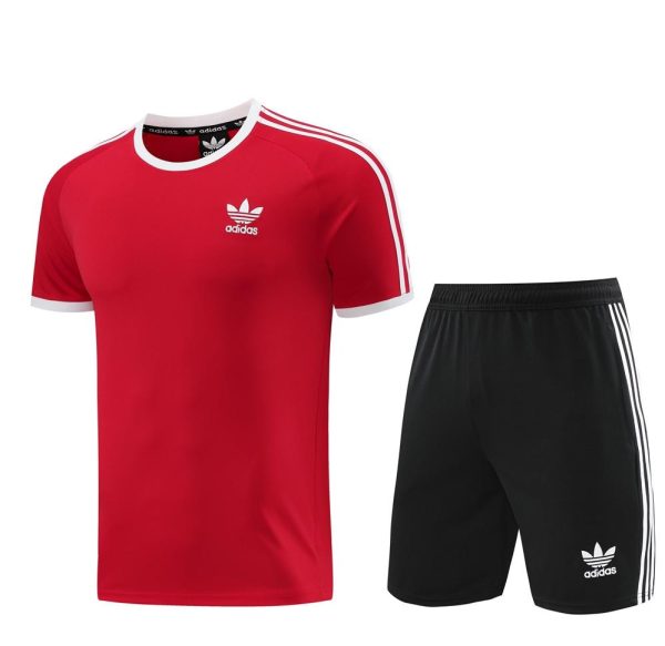 24/25 Adidas Original Red Short Sleeve Jersey+Shorts