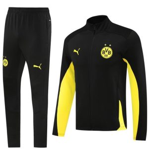24/25 Borussia Dortmund Black/Yellow Full Zipper Jacket +Long Pants