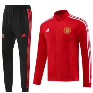 24/25 Manchester United Red Full Zipper Jacket +Long Pants