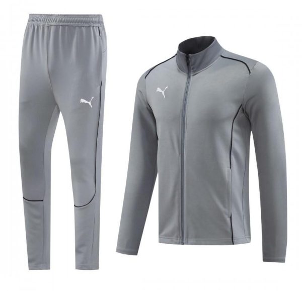 24/25 Puma Grey Full Zipper Jacket +Long Pants