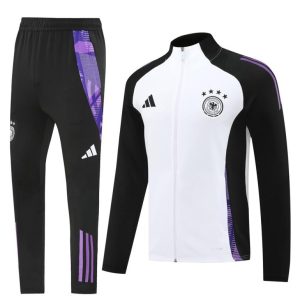 2024 Germany White/Black Full Zipper Jacket +Long Pants