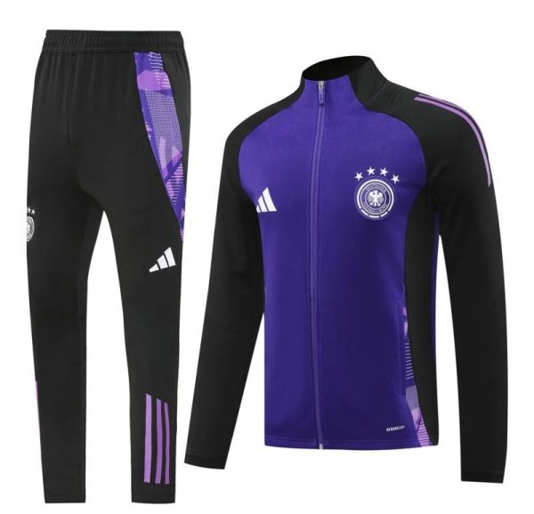 2024 Germany Purple Full Zipper Jacket +Long Pants