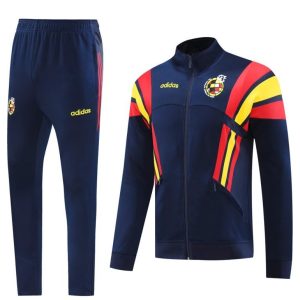 2024 Spain Navy Full Zipper Jacket +Long Pants
