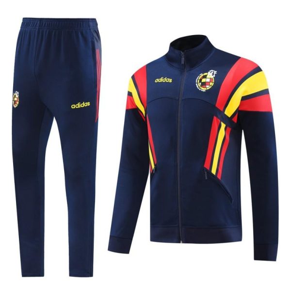 2024 Spain Navy Full Zipper Jacket +Long Pants