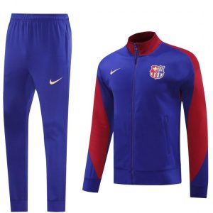 24/25 Barcelona Blue/Red Full Zipper Jacket +Long Pants