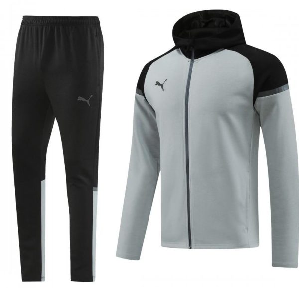 24/25 Puma Grey/Black Full Zipper Jacket +Long Pants