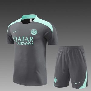 24/25 PSG Grey Short Sleeve Jersey+Shorts