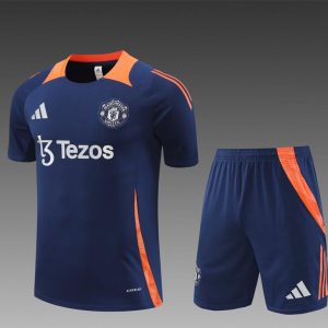 24/25 Manchester United Navy Short Sleeve Jersey+Shorts