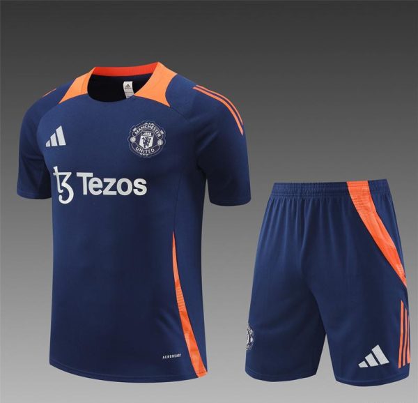 24/25 Manchester United Navy Short Sleeve Jersey+Shorts