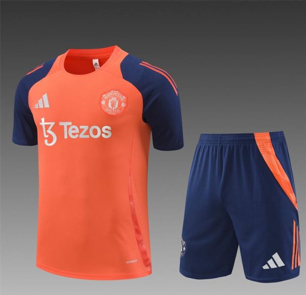 24/25 Manchester United Orange Short Sleeve Jersey+Shorts