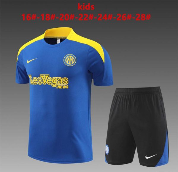24/25 Kids Inter Milan Short Sleeve Jersey+Shorts