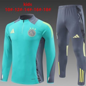 24/25 Kids Ajax Green Half Zipper Jacket+Long Pants
