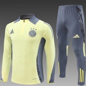 24/25 Juventus Yellow Half Zipper Jacket+Long Pants