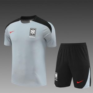 2024 South Korea Grey Short Sleeve Jersey+Shorts