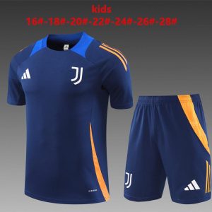 24/25 Kids Juventus Navy Short Sleeve Jersey+Shorts