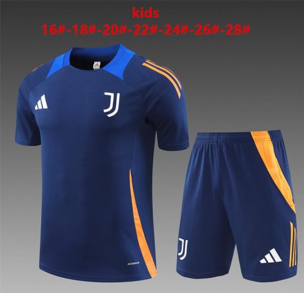 24/25 Kids Juventus Navy Short Sleeve Jersey+Shorts