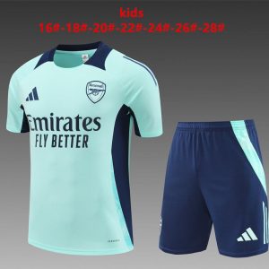 24/25 Kids Chelsea Lake Green Short Sleeve Jersey+Shorts