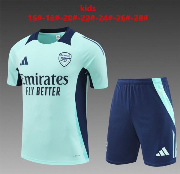 24/25 Kids Chelsea Lake Green Short Sleeve Jersey+Shorts