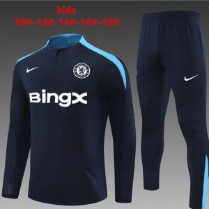 24/25 Kids Chelsea Navy Half Zipper Jacket+Long Pants