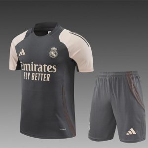 24/25 Real Madrid Black/Pink Short Sleeve Jersey+Shorts