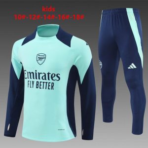 24/25 Kids Arsenal Blue/Navy Half Zipper Jacket+Long Pants