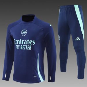 24/25 Arsenal Blue Half Zipper Jacket+Long Pants