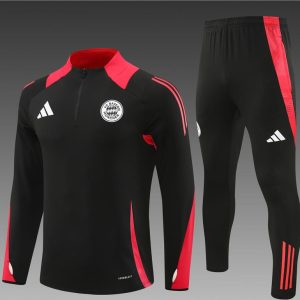24/25 Bayern Munich Black Half Zipper Jacket+Long Pants