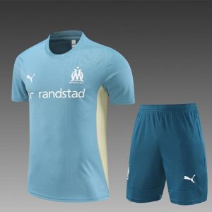 24/25 Olympique Marseille Blue Short Sleeve Jersey+Shorts
