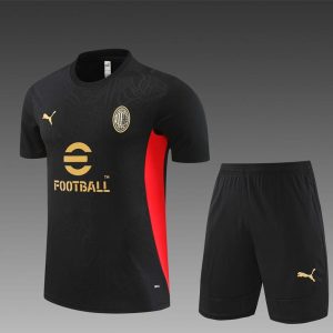 24/25 AC Milan Black Short Sleeve Jersey+Shorts