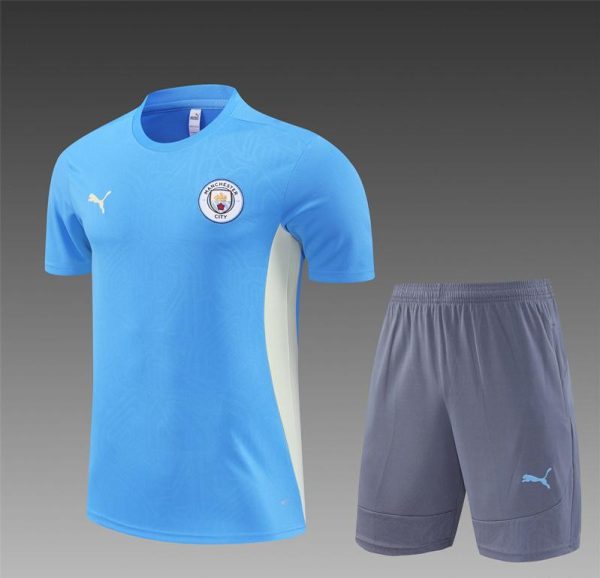 24/25 Manchester City Sky Blue Short Sleeve Jersey+Shorts
