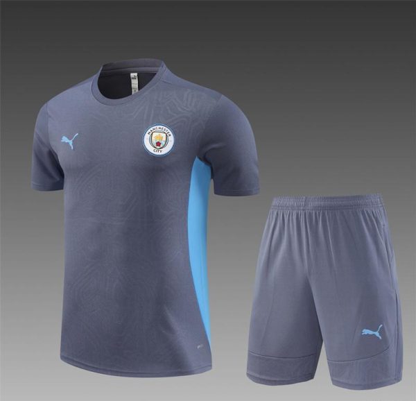 24/25 Manchester City Blue White Short Sleeve Jersey+Shorts
